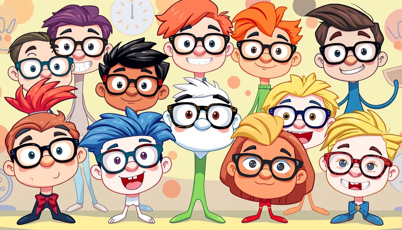 Iconic Cartoon Characters Wearing Glasses