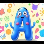 Blue Cartoon Letter A Font PNG | Graphic Design